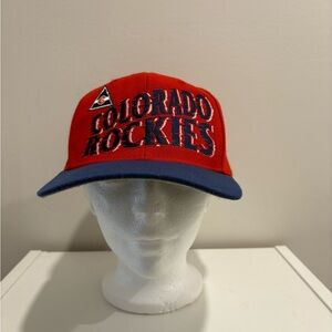 Colorado Rockies Red and Blue CCM Snapback Hat MLB BASEBALL